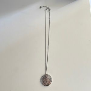 Large Fossil Necklace with Pendant Sterling Silver